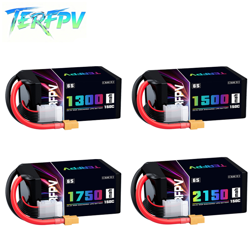 Drone Battery 6S - Bateria Lipo TERFPV 6S 22.2V 1300/1500/1750/2150mAh