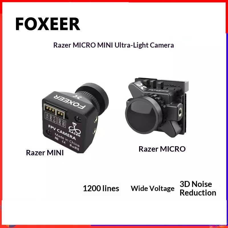 Drone Battery High Voltage - Câmera FPV FOXEER Razer MICRO Ultra-leve