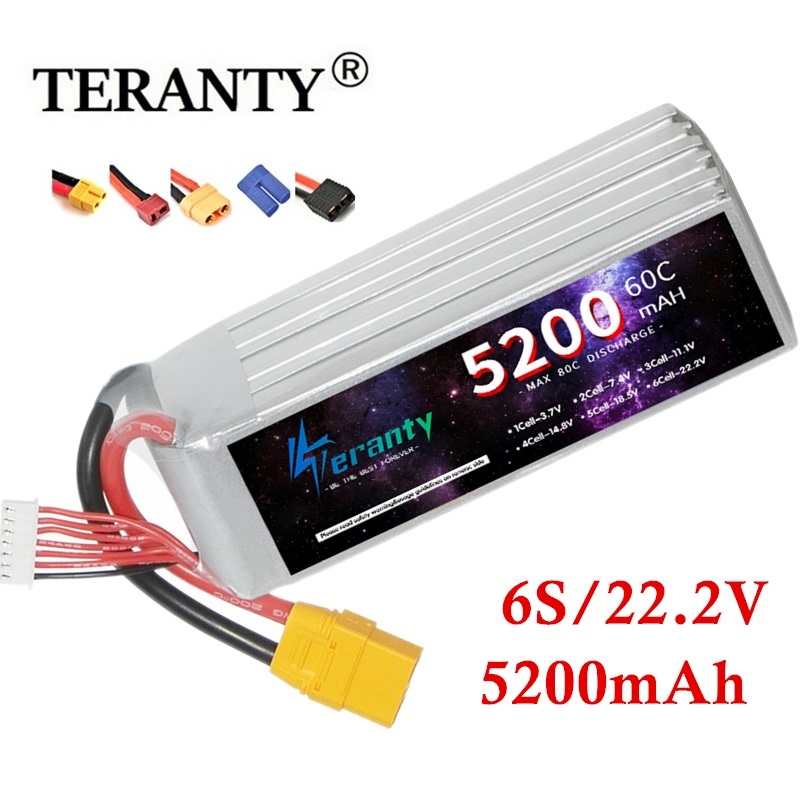 Drone Battery 6S - TERANTY-Bateria Lipo com Plugue para Tanque,