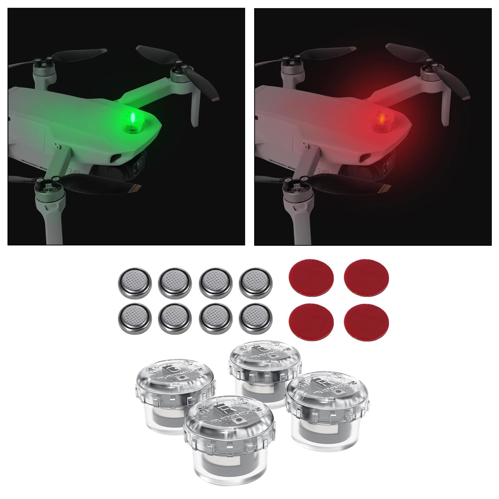 4x led luz de vôo noturno sina - Drone Battery Alarm avaliação e preço