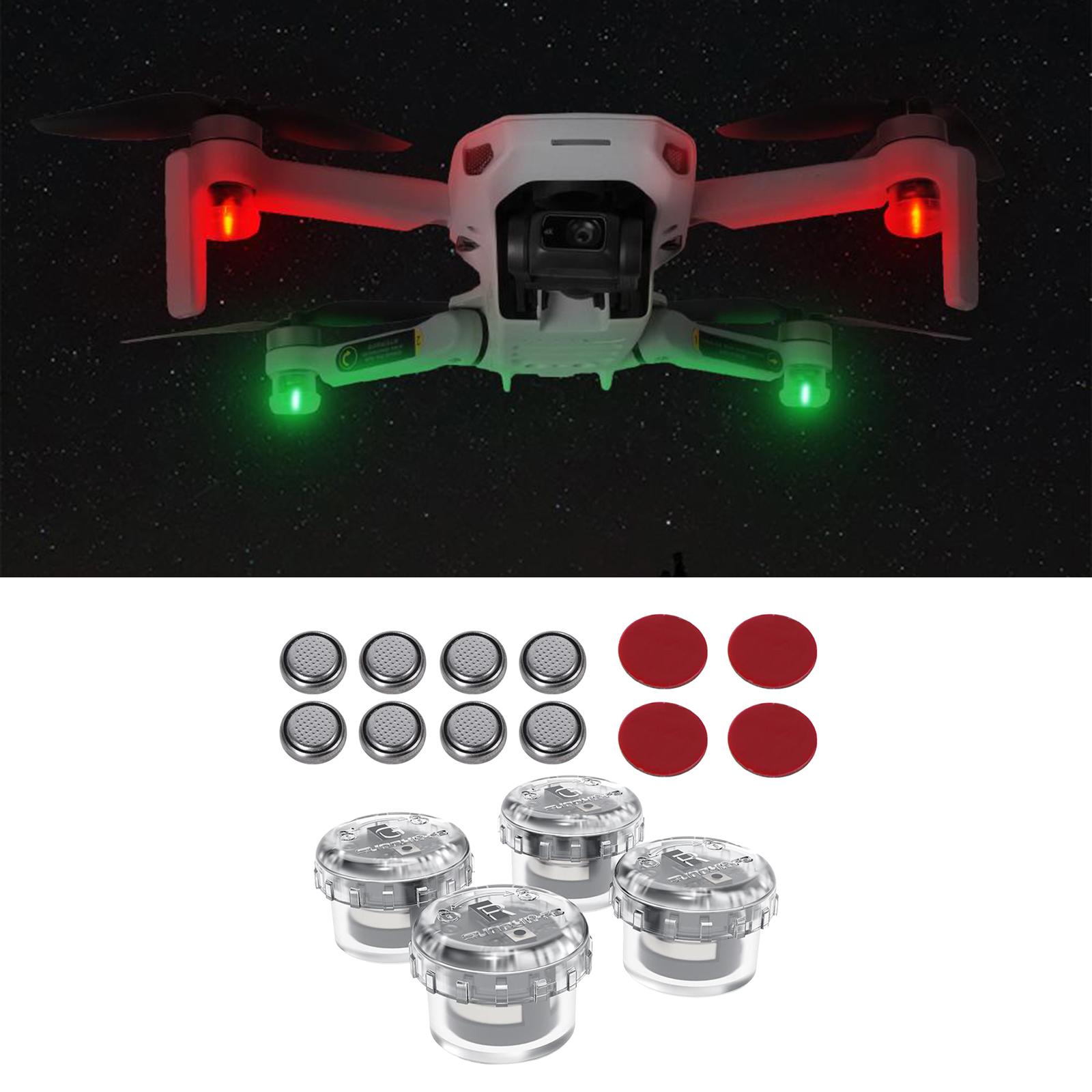 4x led luz de vôo noturno sina - Drone Battery Alarm avaliação e preço