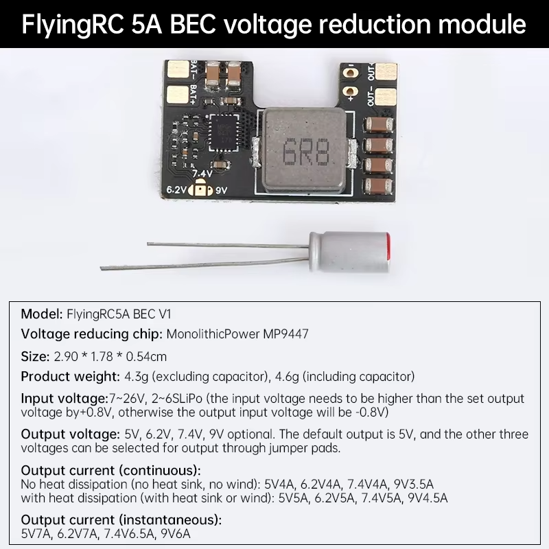 Flyingrc 5a bec módulo regulad - Drone Battery 6S avaliação e preço