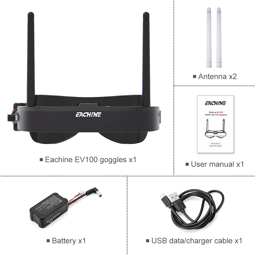 Eachine EV100 720*540 5.8G 72C - Drone Battery Box avaliação e preço