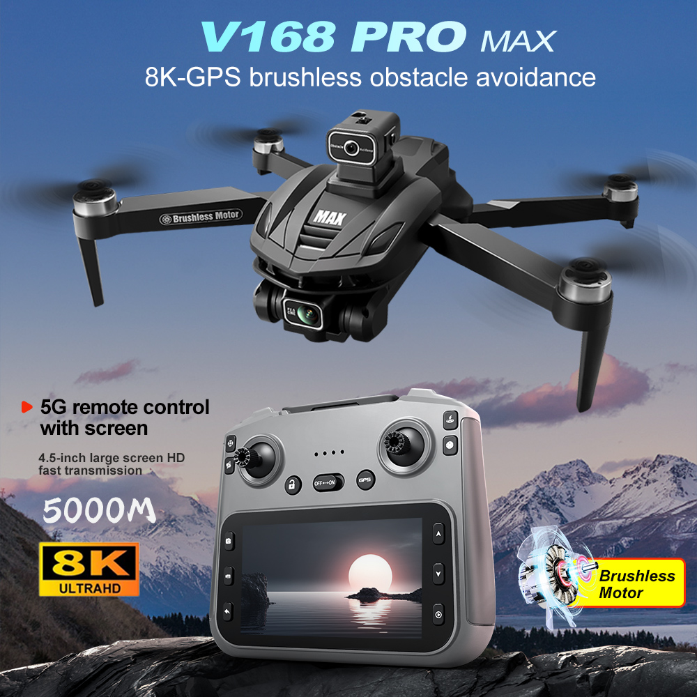 V168 PRO Max GPS Drone 8K Prof - Drone Battery Box avaliação e preço