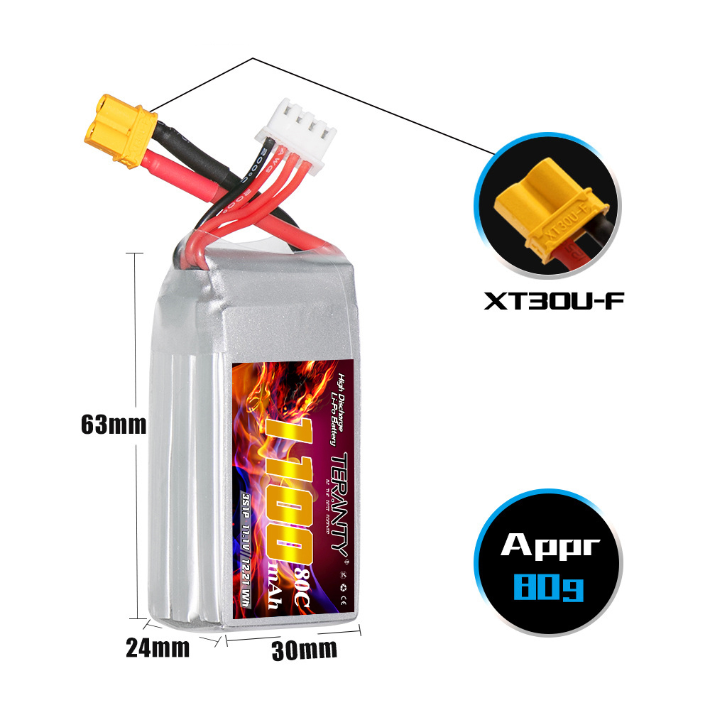 Bateria LiPo TERANTY 3S 11.1V  - Drone Battery 3S avaliação e preço