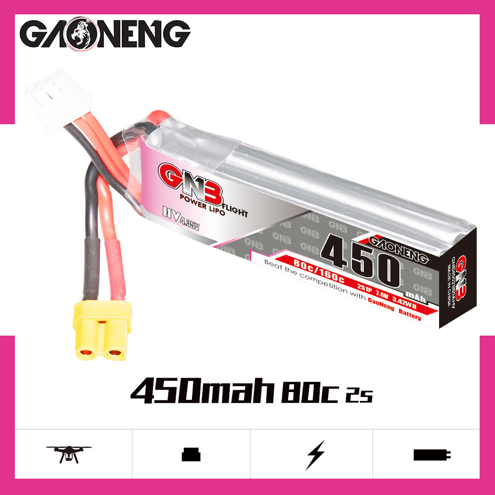 Bateria lipo gnb hv 2s 7.6v 45 - Drone Battery Plate avaliação e preço