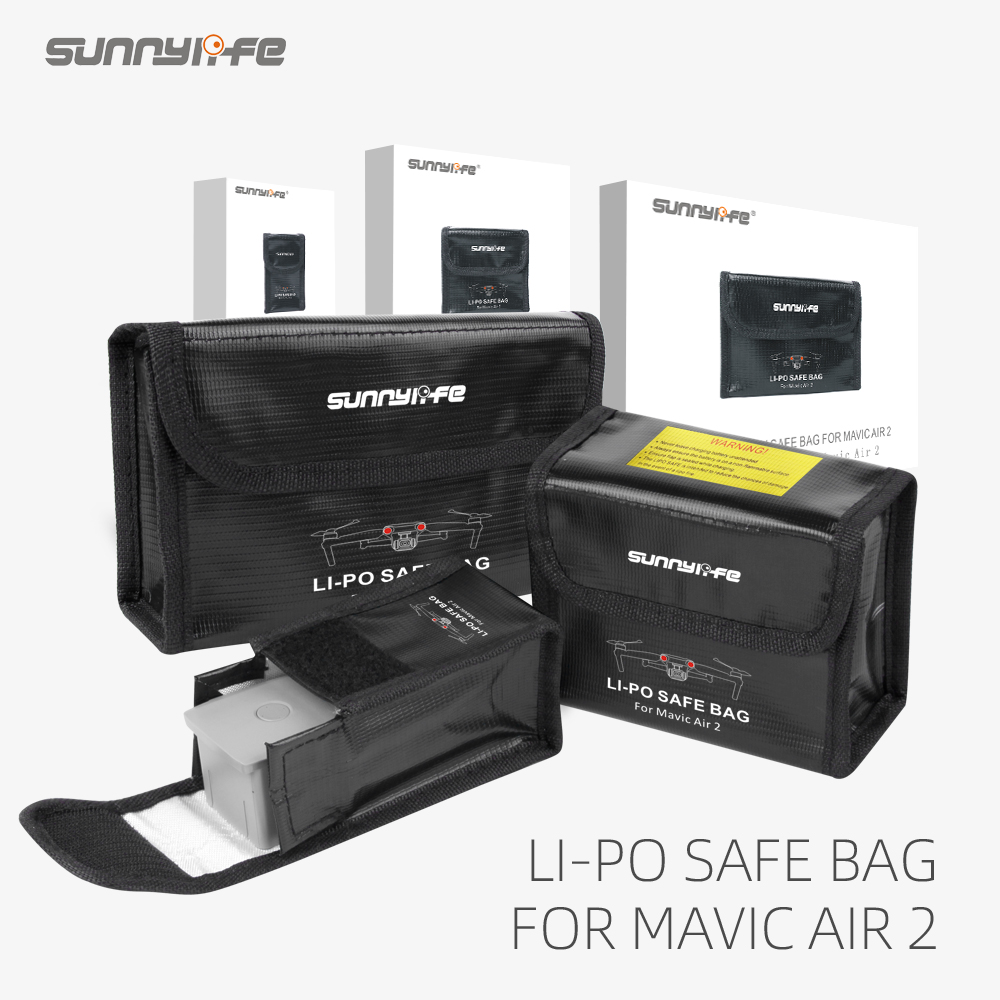 Para dji air 2s lipo saco segu - Drone Battery Bag avaliação e preço